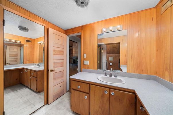 Bathroom, Dual Sink Vanities, Interior, Wooden Walls