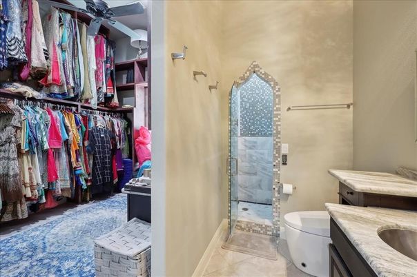 Bathroom, Glass Shower, Interior, Walk-in Closets