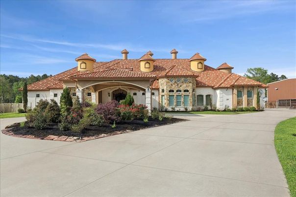 Attached, Backyard, Exterior, Facade, Mediterranean