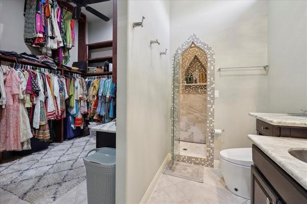 Bathroom, Glass Shower, Interior, Walk-in Closets