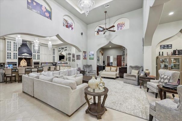 Chandelier, Dining room, Interior, Kitchen, Living room, Recessed Lighting