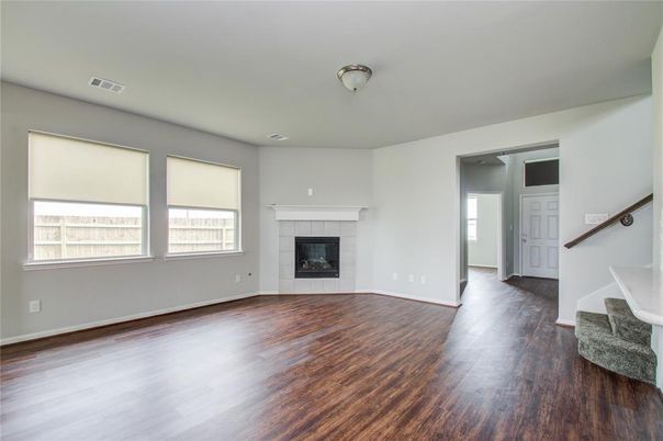 Empty room, Fireplace, Interior, Wood Texture Flooring