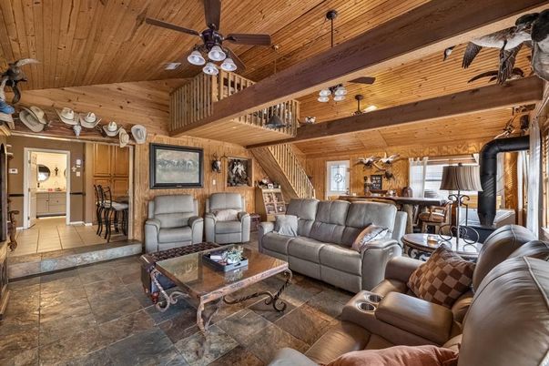 Dining room, Interior, Living room, Wooden Beams, Wooden Ceilings, Wooden Walls