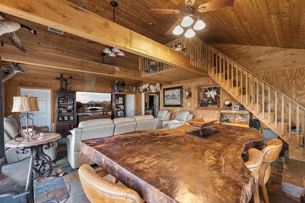 Dining room, Fireplace, Interior, Living room, Wooden Beams, Wooden Ceilings, Wooden Walls
