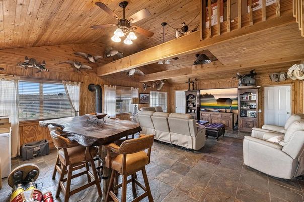 Dining room, Interior, Living room, Wooden Beams, Wooden Ceilings, Wooden Walls