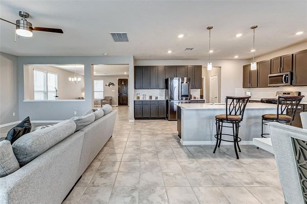 Interior, Kitchen, Living room, Pendant Lights, Recessed Lighting