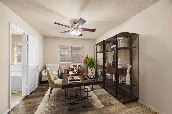 Home Office, Interior, Wood Texture Flooring