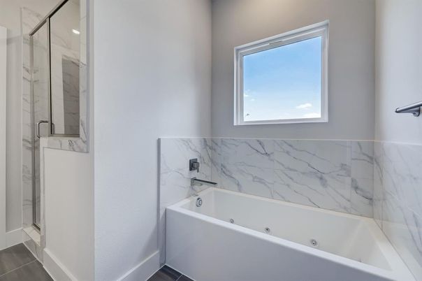 Bathroom, Glass Shower, Interior, Marble Walls