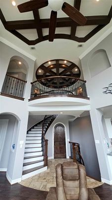 Interior, Recessed Lighting, Wooden Beams
