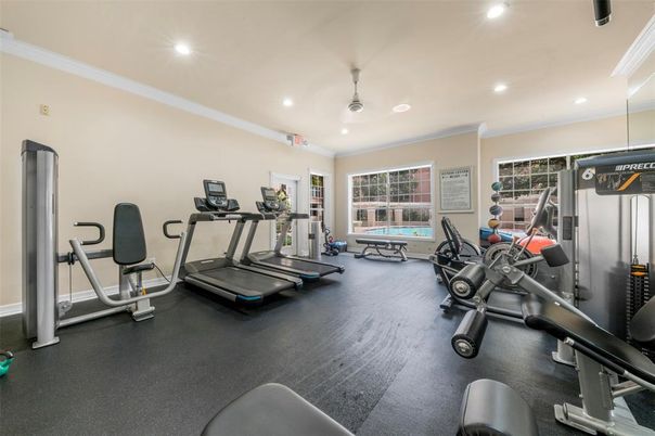 Fitness Equipment, Gym, Interior, Recessed Lighting
