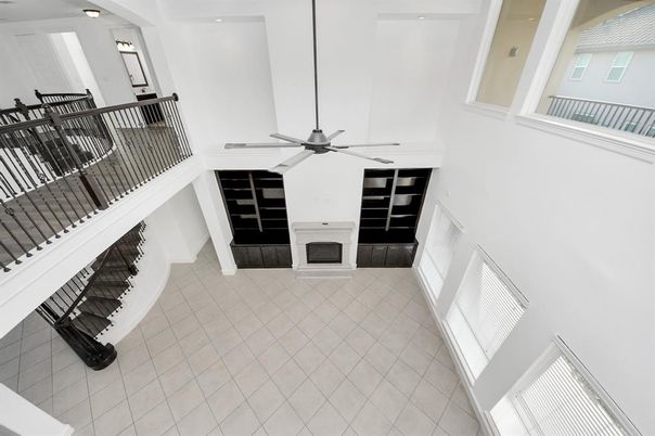 Dining room, Fireplace, Interior, Recessed Lighting