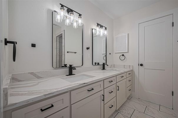 Bathroom, Dual Sink Vanities, Interior, Marble