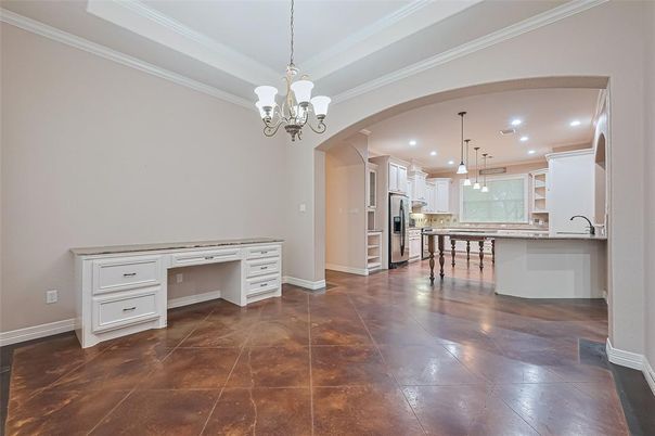 Chandelier, Interior, Kitchen, Pendant Lights, Recessed Lighting, Stainless Steel Appliances