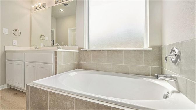 Bathroom, Interior, Wood Texture Flooring