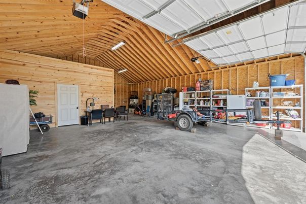 Garage, Interior, Wooden Ceilings, Wooden Walls