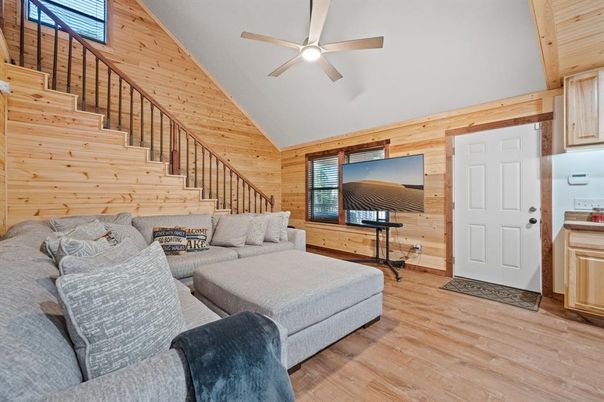 Interior, Living room, Wood Texture Flooring, Wooden Walls