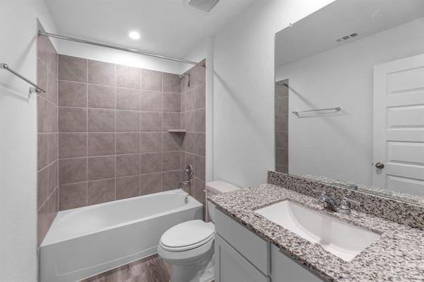 Bathroom, Interior, Recessed Lighting, Wood Texture Flooring