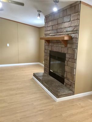 Empty room, Fireplace, Interior, Wood Texture Flooring