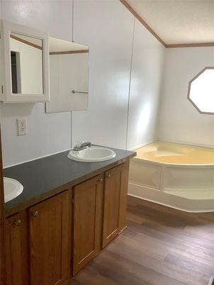 Bathroom, Dual Sink Vanities, Interior, Wood Texture Flooring