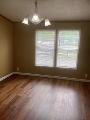Chandelier, Empty room, Interior, Wood Texture Flooring