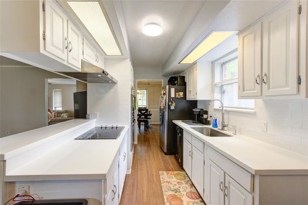 Interior, Kitchen, Wood Texture Flooring