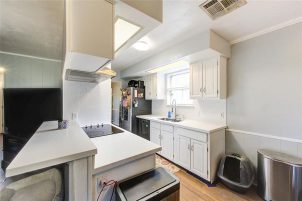 Interior, Kitchen, Wood Texture Flooring