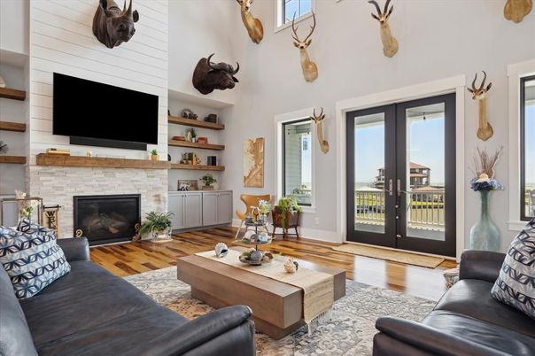 Fireplace, Interior, Living room, Wood Texture Flooring