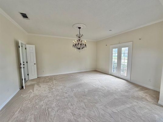 Chandelier, Empty room, Interior