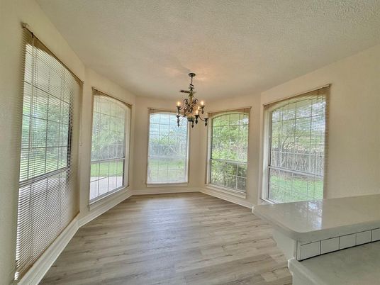 Chandelier, Empty room, Interior, Wood Texture Flooring