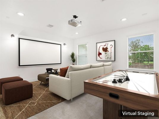 Game Room, Interior, Projection Screen, Recessed Lighting, Theatre Room