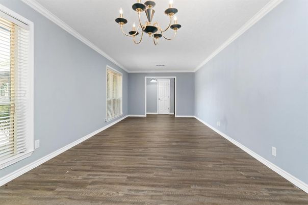 Chandelier, Empty room, Interior, Wood Texture Flooring