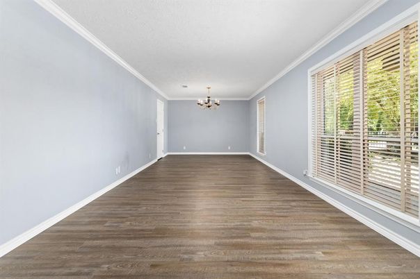 Chandelier, Empty room, Interior, Wood Texture Flooring