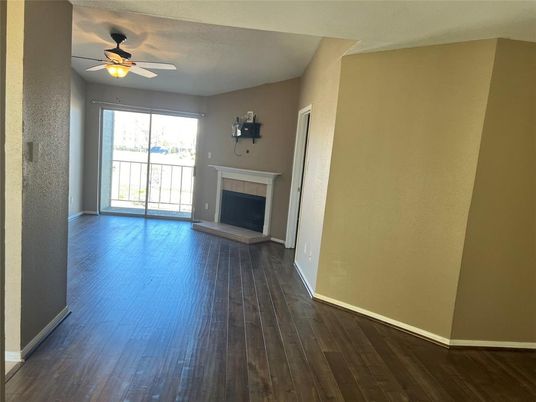 Empty room, Fireplace, Interior, Wood Texture Flooring
