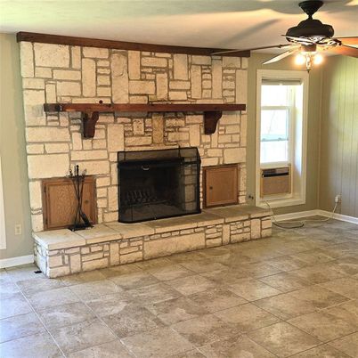 Fireplace, Interior, Stone Walls