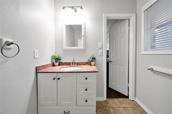 Bathroom, Dual Sink Vanities, Interior, Wood Texture Flooring
