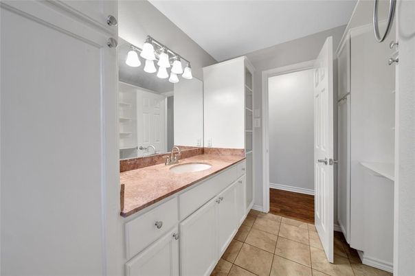 Bathroom, Dual Sink Vanities, Interior, Wood Texture Flooring