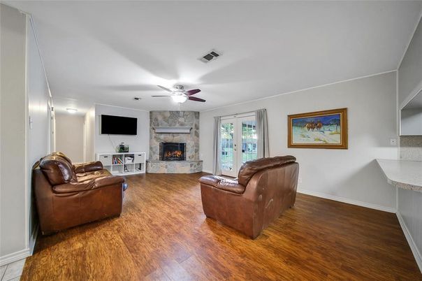 Fireplace, Interior, Living room, Wood Texture Flooring