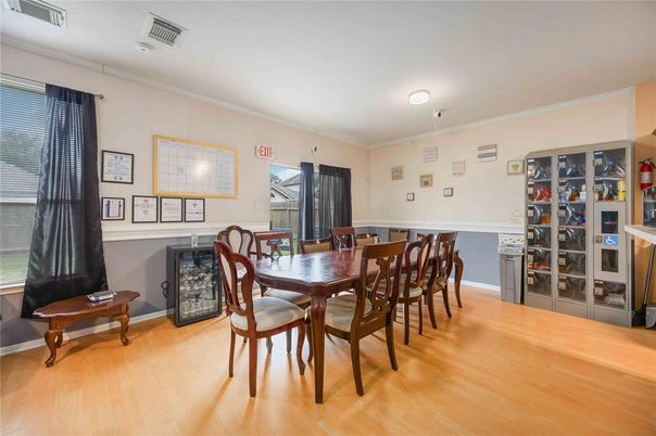 Dining room, Interior, Wood Texture Flooring