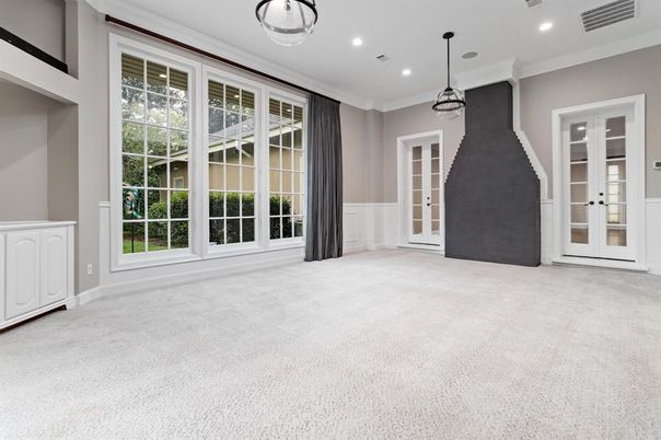 Empty room, Interior, Pendant Lights, Recessed Lighting