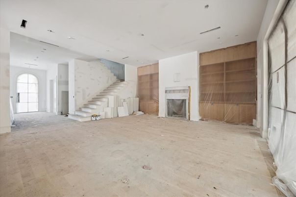 Empty room, Fireplace, Interior, Recessed Lighting