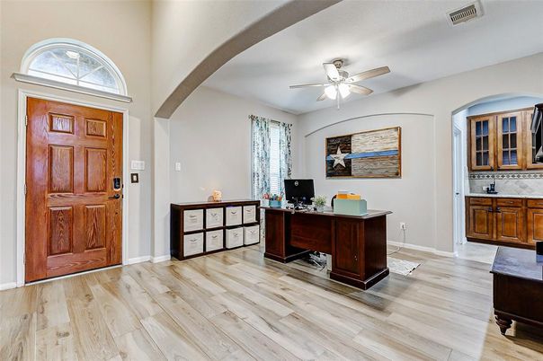 Home Office, Interior, Wood Texture Flooring
