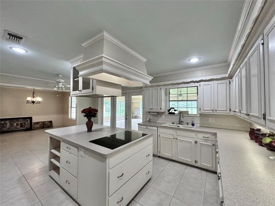 Chandelier, Interior, Kitchen, Recessed Lighting