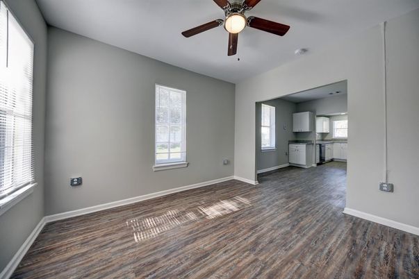 Empty room, Interior, Kitchen, Wood Texture Flooring