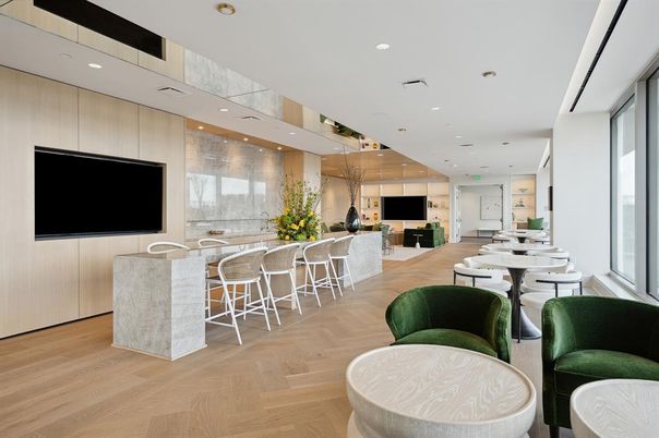 Dining room, Interior, Living room, Recessed Lighting, Wood Texture Flooring