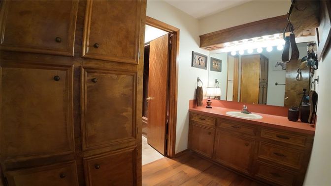 Bathroom, Interior, Wood Texture Flooring
