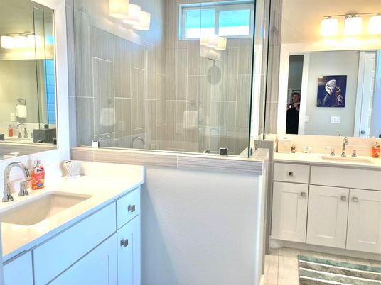 Bathroom, Dual Sink Vanities, Glass Shower, Interior