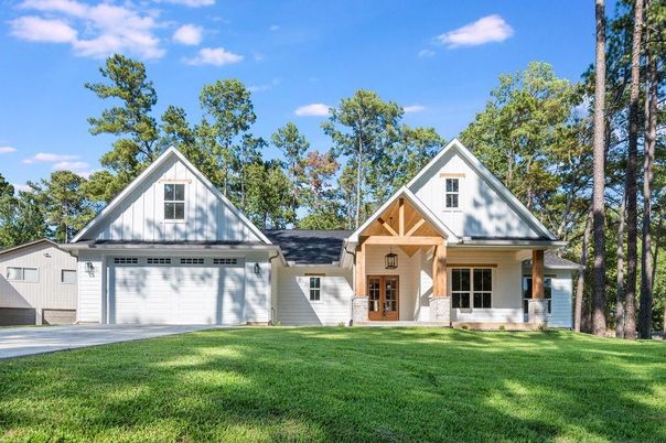 Attached, Backyard, Exterior, Facade, Farmhouse