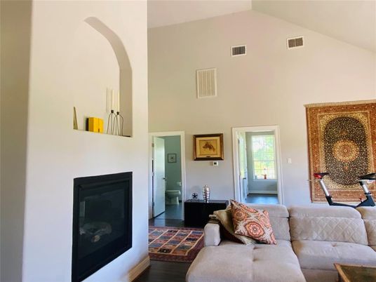 Fireplace, Interior, Living room, Wood Texture Flooring