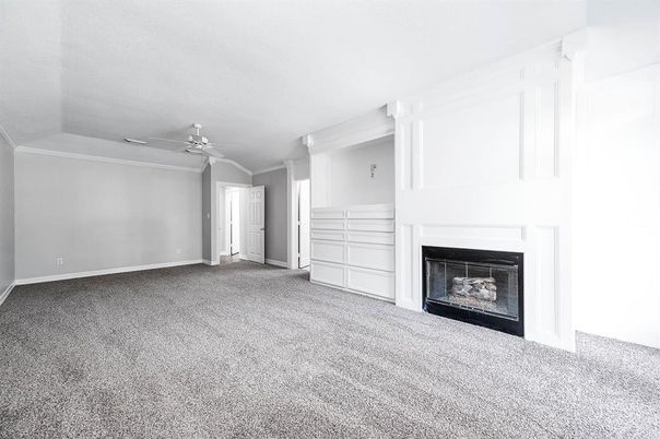 Empty room, Fireplace, Interior