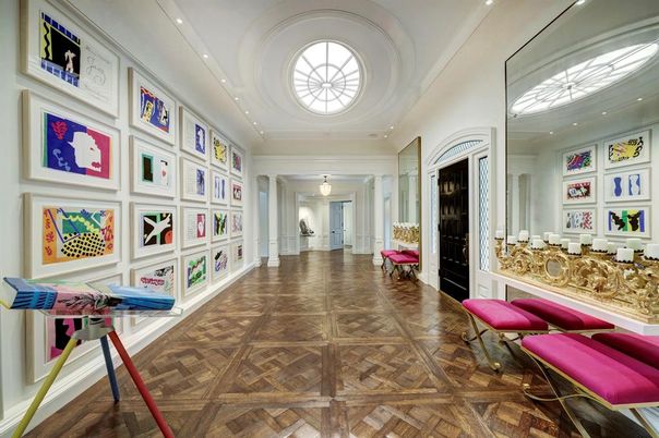 Glass Ceilings, Interior, Pendant Lights, Recessed Lighting, Wood Texture Flooring